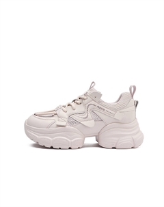 Дышащие низкие массивные кроссовки для увеличения роста для женщин, Ecru Josiny