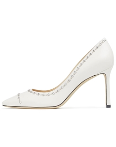 Туфли ROMY на тонком каблуке высотой 8,5 см, женские, белые Jimmy choo