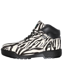 Мужские ботинки Supreme x Field Boots с принтом зебры, черно-белый Timberland