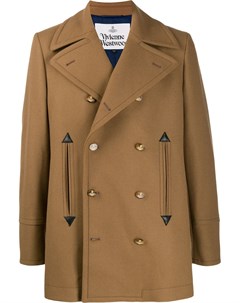 Vivienne westwood двубортное пальто узкого кроя 52 коричневый Vivienne westwood