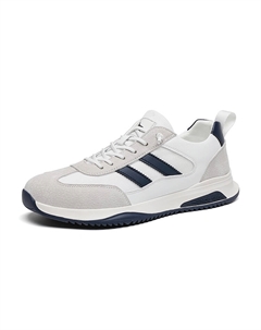 Повседневные туфли мужские низкие, цвет белый, синий/абрикосовый Red dragonfly