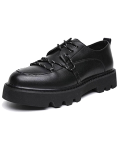 Повседневные кожаные туфли мужские черные Weishibangwei