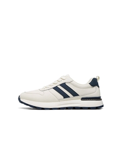 Низкие повседневные туфли мужские, White/Blue Color Red dragonfly