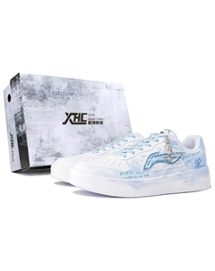 Кроссовки для скейтбординга Pontoon Boats, нескользящие, износостойкие, дышащие, с низким верхом, мужские, небесно-голубые Li-ning