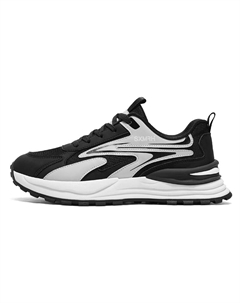 Низкие повседневные кроссовки с амортизацией и воздухопроницаемостью, мужские, черно-серые Binary