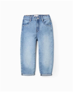 Ковбойские джинсы для девочки, зауженные, с регулируемой талией, синий Zippy