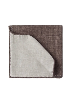 Шелковый нагрудный платок, коричневый Brunello cucinelli