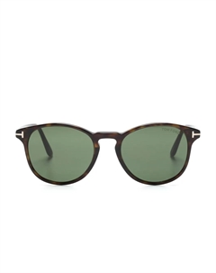 Солнцезащитные очки Lewis в круглой оправе, коричневый Tom ford eyewear