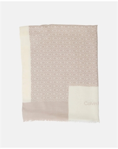 Платок 70x70 с монограммой, бежевый Calvin klein