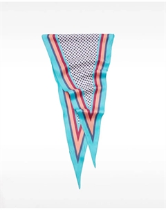 Платок с разноцветными принтами, светло-голубой Parfois