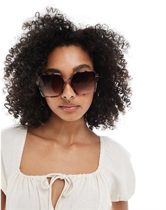 Солнцезащитные очки 70-х годов в молочно-черепаховой оправе Asos design