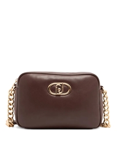 Сумка через плечо LaPuffy среднего размера с логотипом, коричневый Liu jo