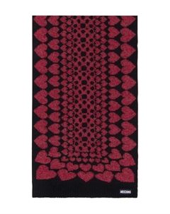 Шарф с узором, черный Moschino