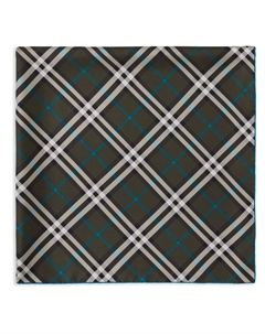Шелковый платок в клетку, зеленый Burberry
