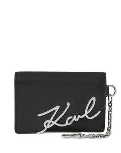 Кошелек K/Signature с цепочкой, черный Karl lagerfeld