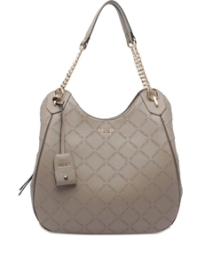 Сумка через плечо с цепочкой и логотипом, серый Liu jo