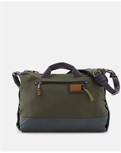 Портфель для документов из ткани цвета хаки Scharlau, военный зеленый