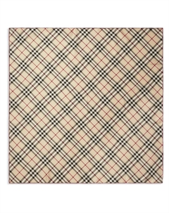 Шелковый платок в клетку, нейтральный Burberry