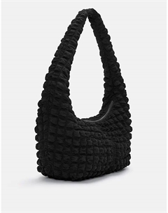 Мягкая сумка-шоппер черного цвета Pull & bear