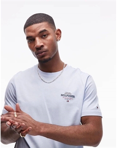 Футболка с логотипом monotype нежно-голубого цвета Tommy hilfiger