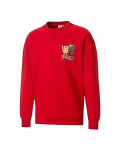 Худи x Michael Lau Crossover Printing Round Neck Pullover Red 530358-22 Puma
