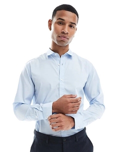 Элегантная рабочая рубашка светло-голубого цвета Jack & jones