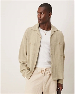 Рубашка свободного кроя свободного кроя с текстурой цвета шалфея Asos design