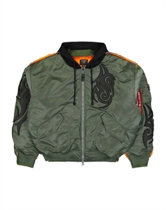 Куртка-бомбер с племенным мотивом, зеленый Vetements