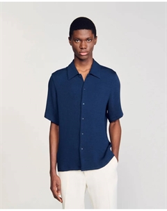 Мужская рубашка с эффектом мятости, синий Sandro