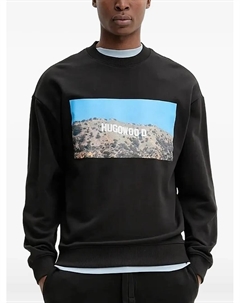 Толстовка с графическим принтом под дерево, черный Hugo