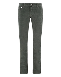 Вельветовые джинсы с пятью карманами, зеленый Moorer