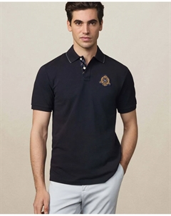 Поло с логотипом Heritage Crest, темно-синий Hackett