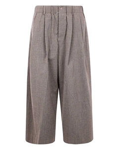 Плиссированные шерстяные брюки, серый Uma wang