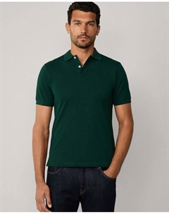Поло Хакетт Узкая посадка с логотипом, темно-зеленый Hackett