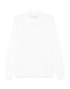 Шерстяной свитер с высоким воротом, белый Eleventy