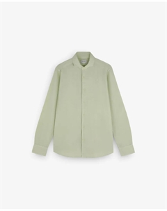 Мужская рубашка классического кроя с длинным рукавом из льна, светло-зеленый Scalpers