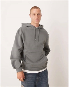 Толстовка оверсайз премиум-класса плотностью 400 г/м² с расклешенными рукавами серого цвета Asos design