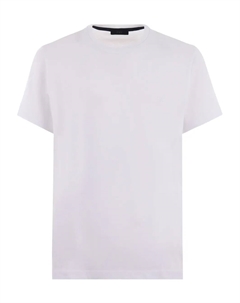 Футболка с круглым вырезом и вышитым логотипом, белый Fay