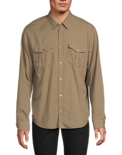 Рубашка Thibaut Cotton Voile с пуговицами спереди, цвет Dusty Brown Zadig&voltaire