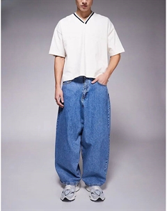 Джинсы свободного кроя светло-голубого цвета Asos design