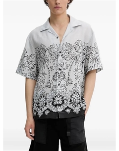 Рубашка с короткими рукавами и цветочным принтом, синий Hugo