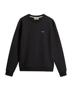 Свитер с круглым вырезом и логотипом, черный Woolrich