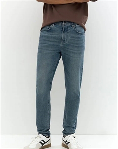 Узкие джинсы пастельно-голубого цвета Pull & bear