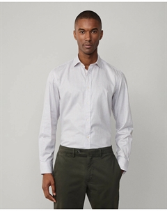 Мужская хлопковая рубашка в мелкую клетку клубного кроя Façonnable, красный