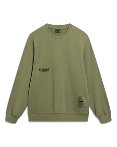 Толстовка Anything Is Possible Graphic Sweatshirt 'Olive Green' AWDT683-4, оливково-зеленый Li-ning