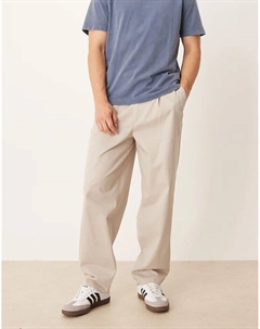 Строгие зауженные брюки-чиносы цвета «песок» Asos design