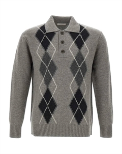 Водолазка с геометрическим узором, серый Paolo pecora