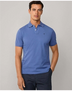 Поло Хакетт Узкая посадка с логотипом, бирюзовый Hackett