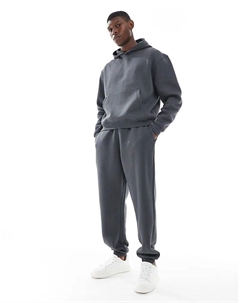 Базовые спортивные брюки свободного кроя серого цвета Asos design