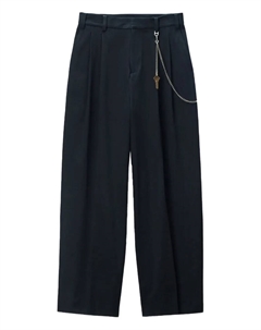 Брюки с плиссированными деталями и цепочками, черный Alexander wang